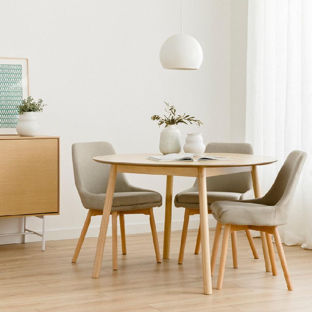 kenay home Mesa de comedor redonda natural 120