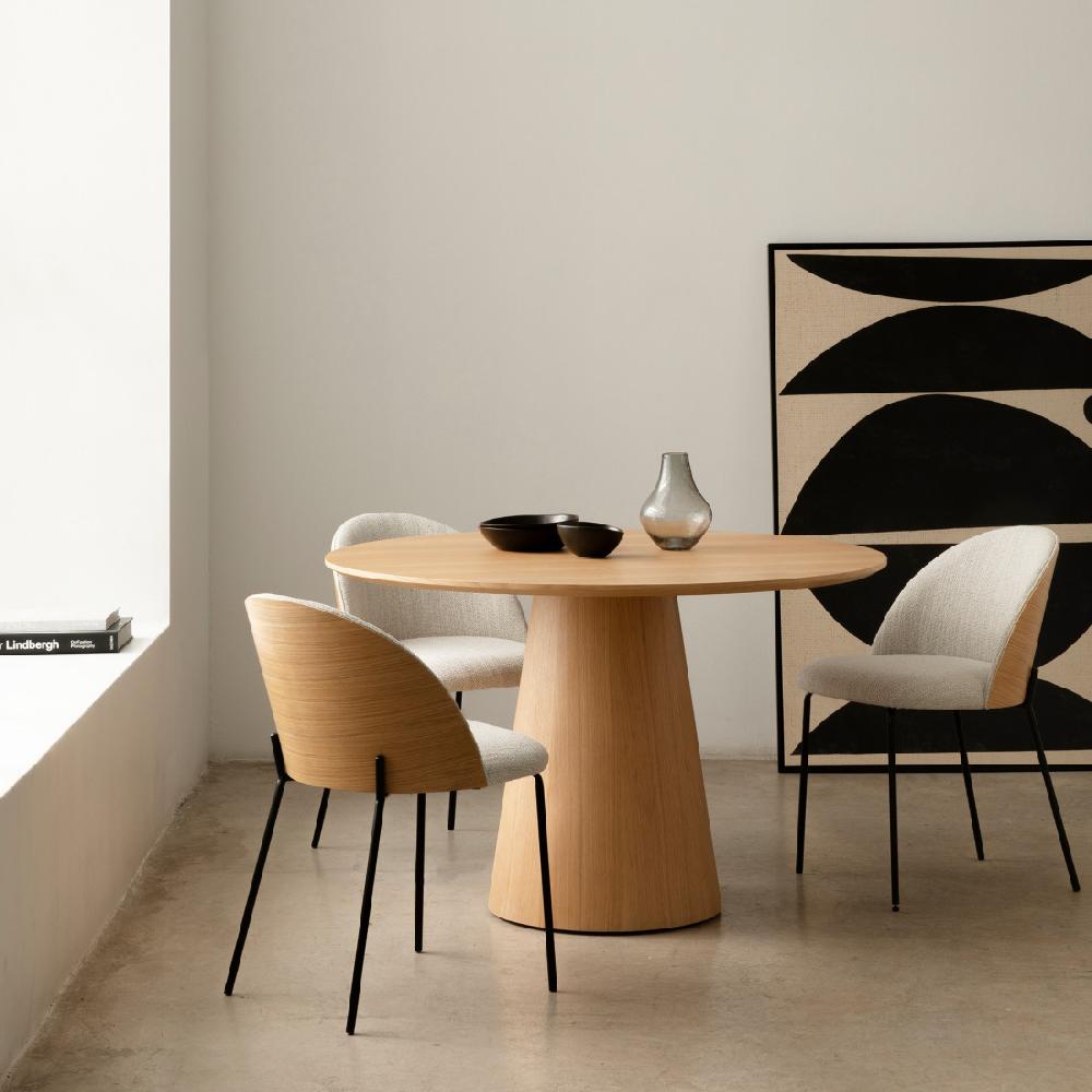 kenay home Mesa de comedor redonda natural 120