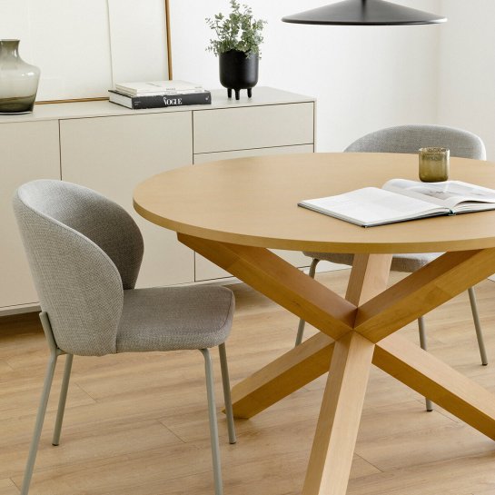 Kenay Home Mesa De Comedor Redonda Natural 120