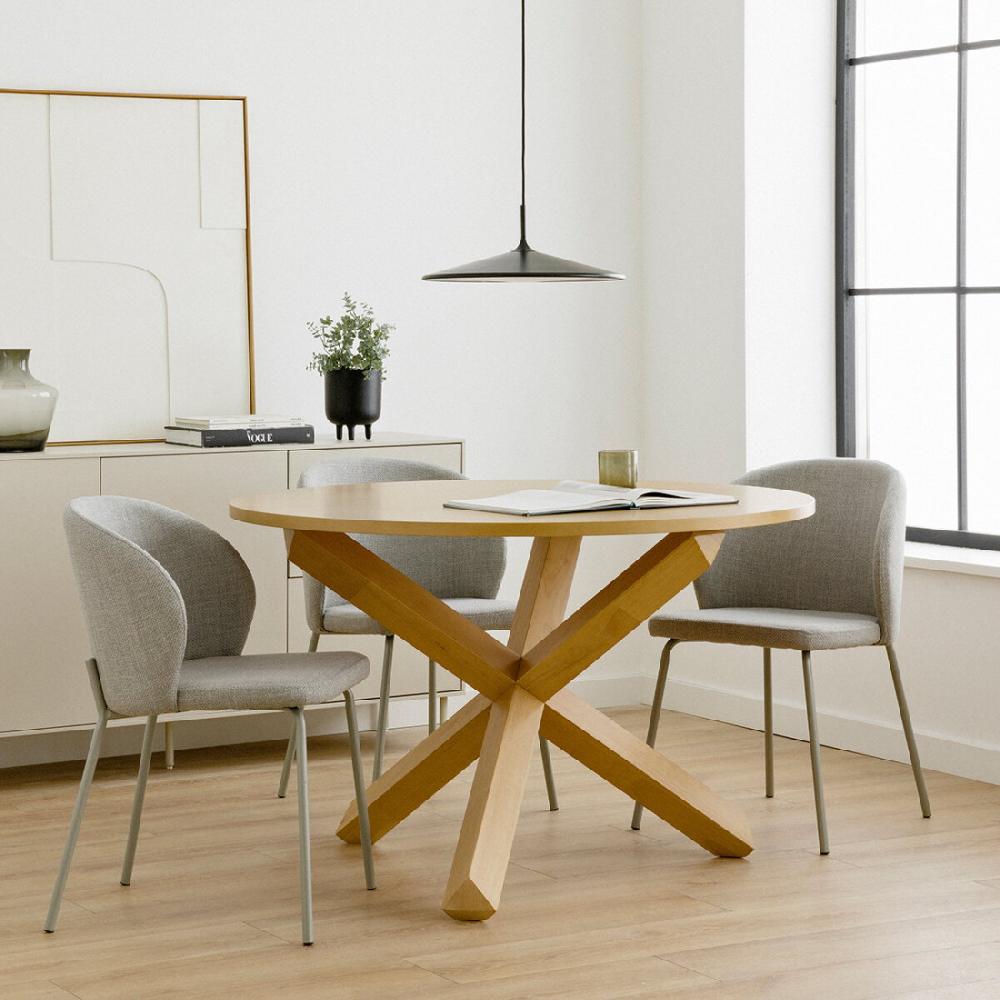 kenay home Mesa de comedor redonda natural 120