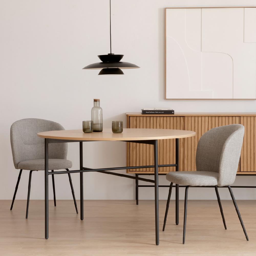 kenay home Mesa de comedor redonda natural 120