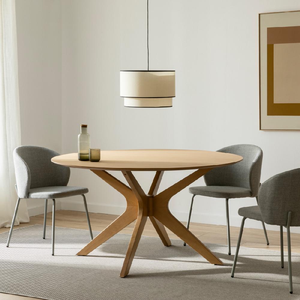 kenay home Mesa de comedor redonda natural 140