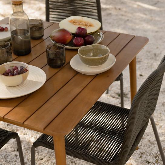 Kenay Home Mesa De Jardín Cuadrada Natural 90