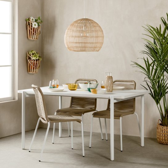 Kenay Home Mesa De Jardín Rectangular Blanca 150