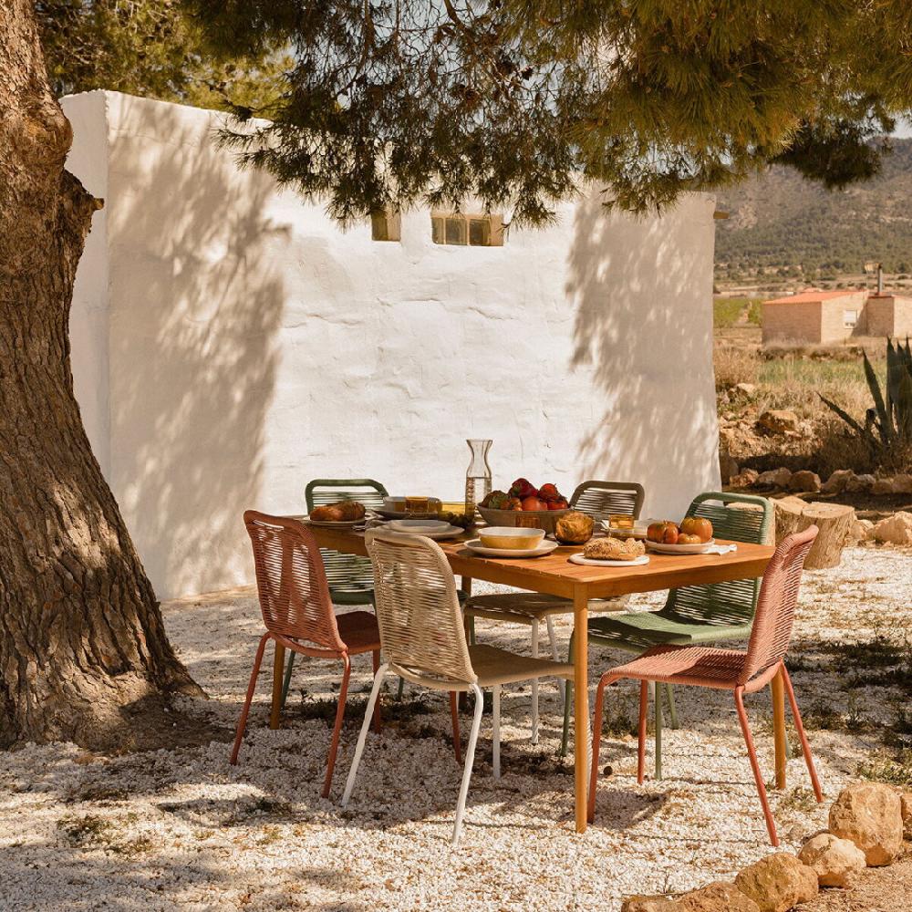 kenay home Mesa de jardín rectangular natural 160