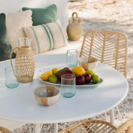 Kenay Home Mesa De Jardín Redonda Blanca 90