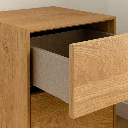 Kenay Home Mesita 2 Cajones Roble Personalizable