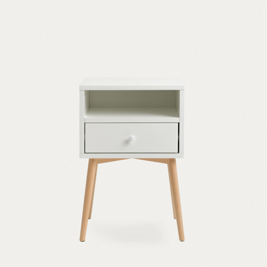 Kenay Home Mesita Blanca Y Natural Infantil