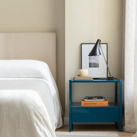 Kenay Home Mesita De Noche Azul 1 Cajón