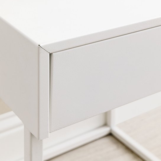 Kenay Home Mesita De Noche Blanca 1 Cajón