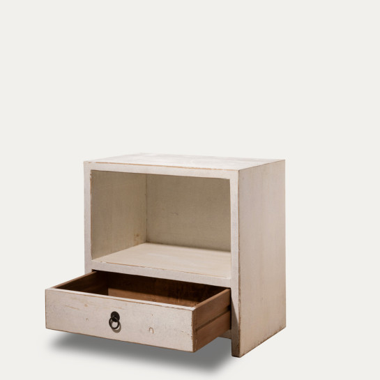 Kenay Home Mesita De Noche Blanca 1 Cajón