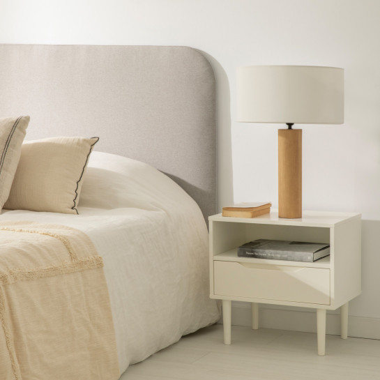 Kenay Home Mesita De Noche Blanca 1 Cajón