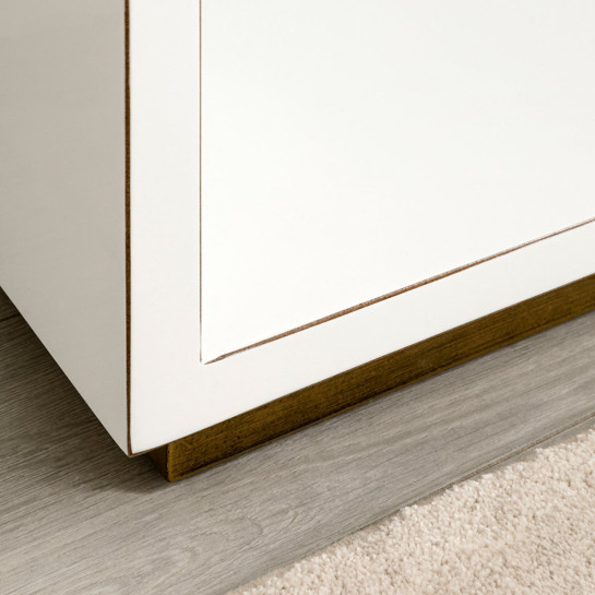 Kenay Home Mesita De Noche Blanca 1 Cajón