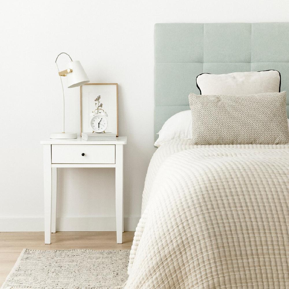 kenay home Mesita de noche blanca 1 cajón