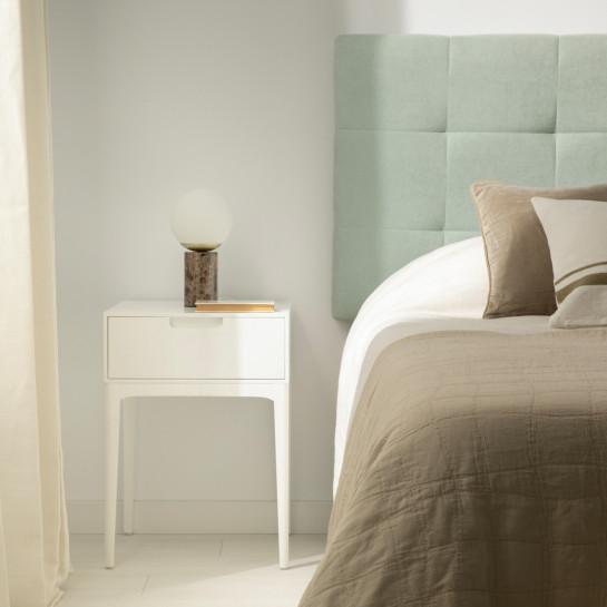 Kenay Home Mesita De Noche Blanca 1 Cajón