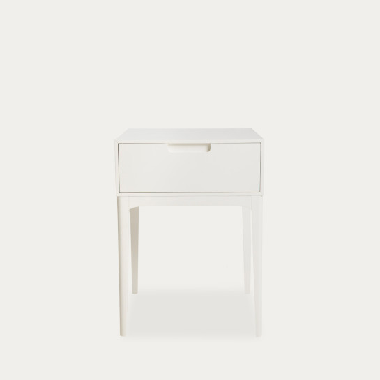 Kenay Home Mesita De Noche Blanca 1 Cajón