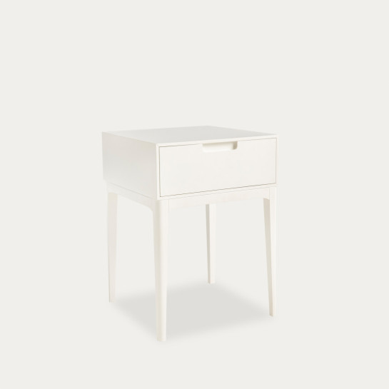 Kenay Home Mesita De Noche Blanca 1 Cajón