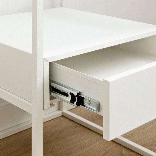 Kenay Home Mesita De Noche Blanca 1 Cajón