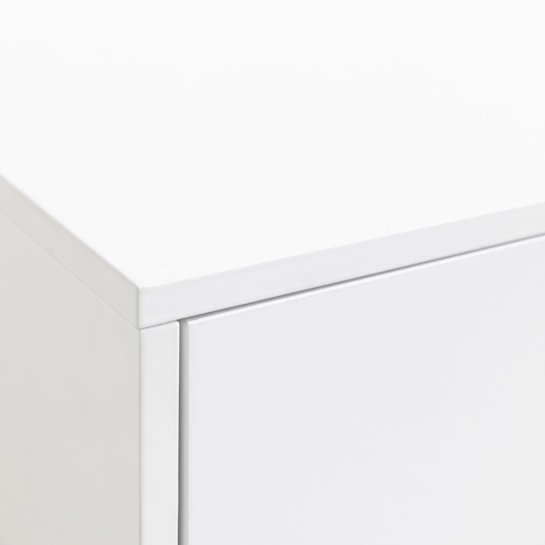 Kenay Home Mesita De Noche Blanca 2 Cajones A40