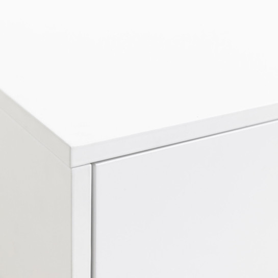 Kenay Home Mesita De Noche Blanca 2 Cajones A60