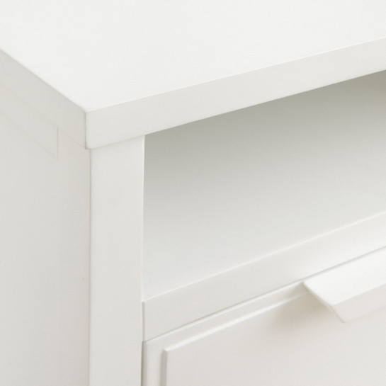 Kenay Home Mesita De Noche Blanca 2 Cajones