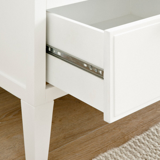 Kenay Home Mesita De Noche Blanca 2 Cajones