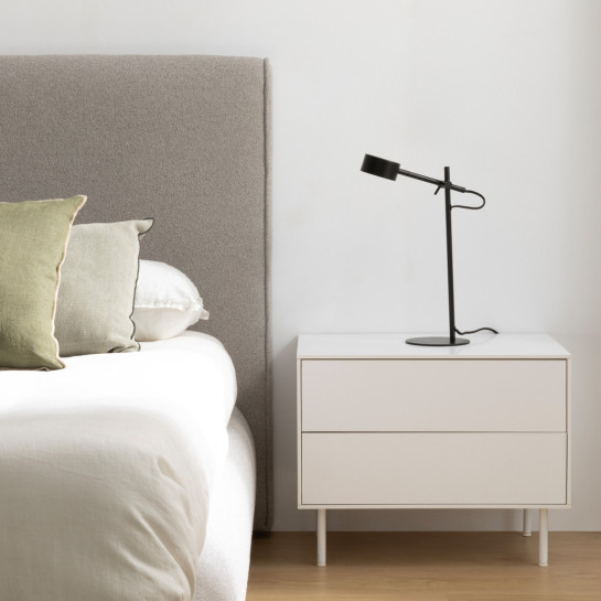 Kenay Home Mesita De Noche Blanca 2 Cajones