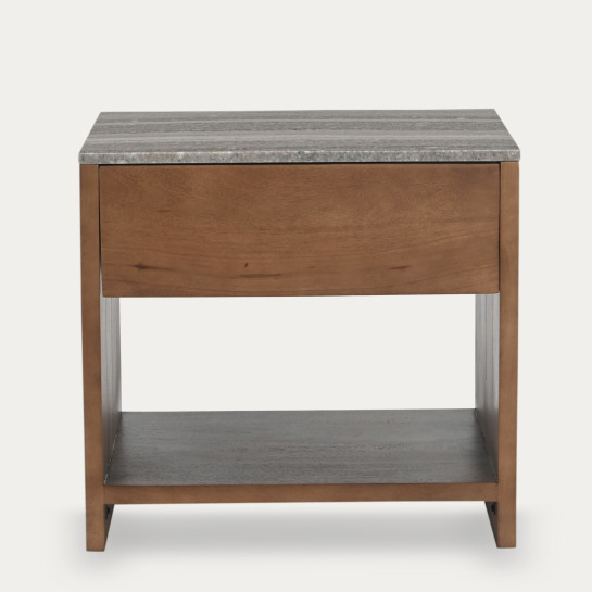 Kenay Home Mesita De Noche Natural 1 Cajón