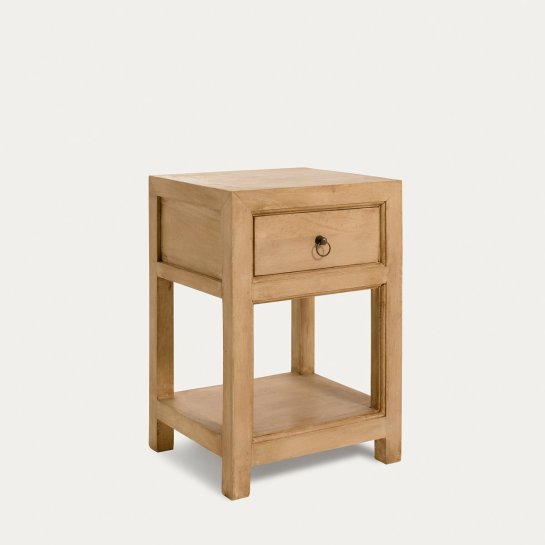 Kenay Home Mesita De Noche Natural 1 Cajón 40