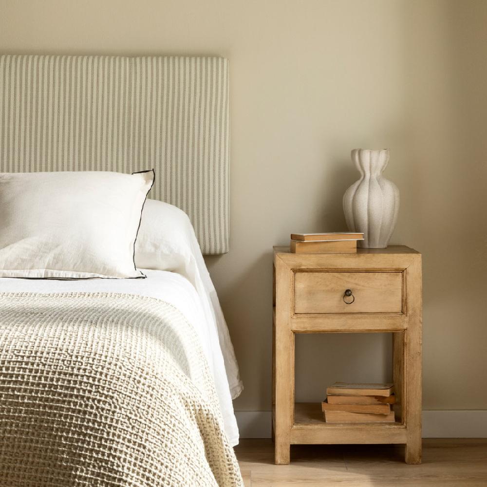 kenay home Mesita de noche natural 1 cajón 40