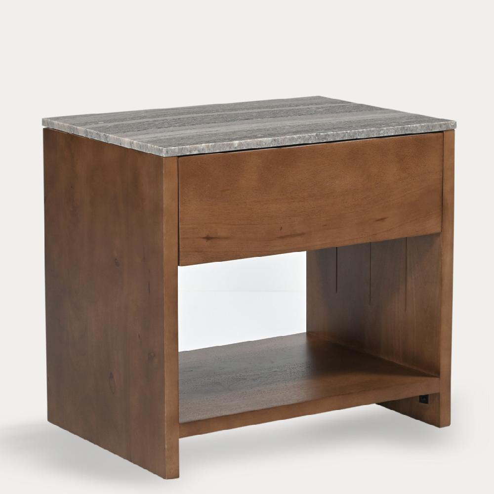 Kenay Home Mesita De Noche Natural 1 Cajón