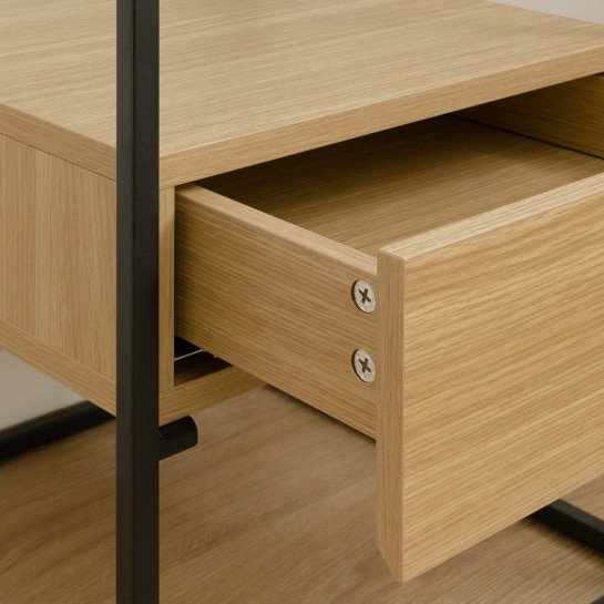 Kenay Home Mesita De Noche Natural 1 Cajón