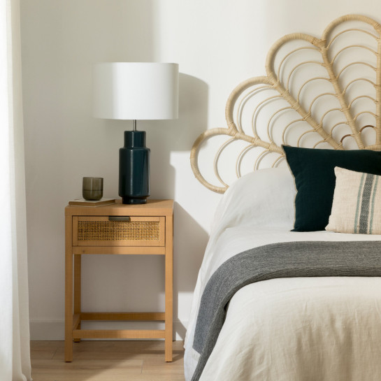 Kenay Home Mesita De Noche Ratán 1 Cajón