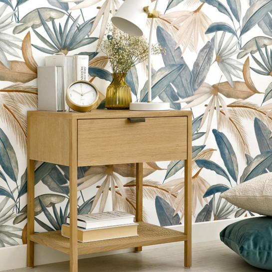 Kenay Home Mesita De Noche Roble 1 Cajón