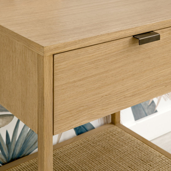 Kenay Home Mesita De Noche Roble 1 Cajón