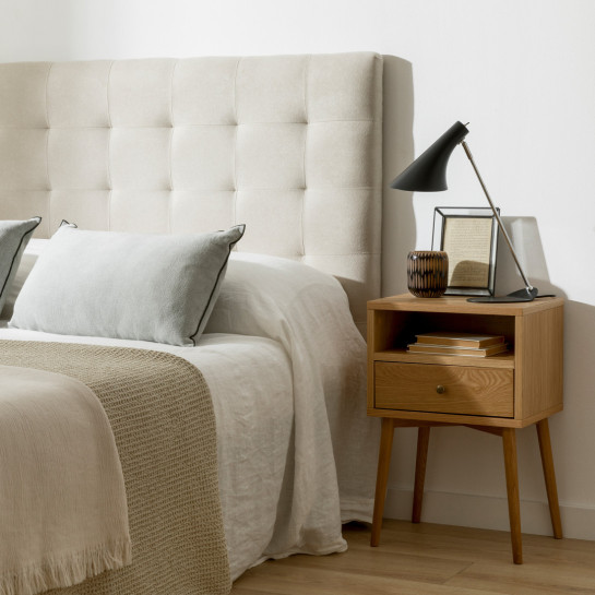 Kenay Home Mesita De Noche Roble 1 Cajón