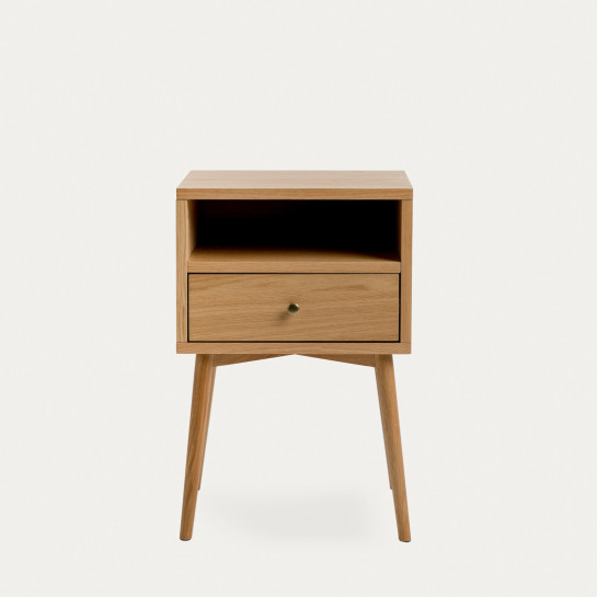 Kenay Home Mesita De Noche Roble 1 Cajón