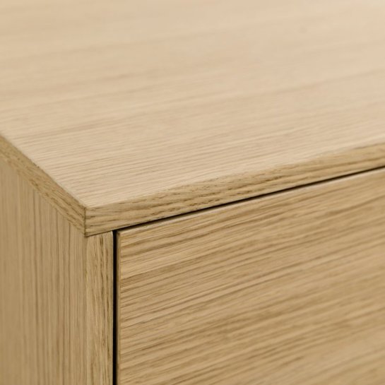 Kenay Home Mesita De Noche Roble 2 Cajones A40