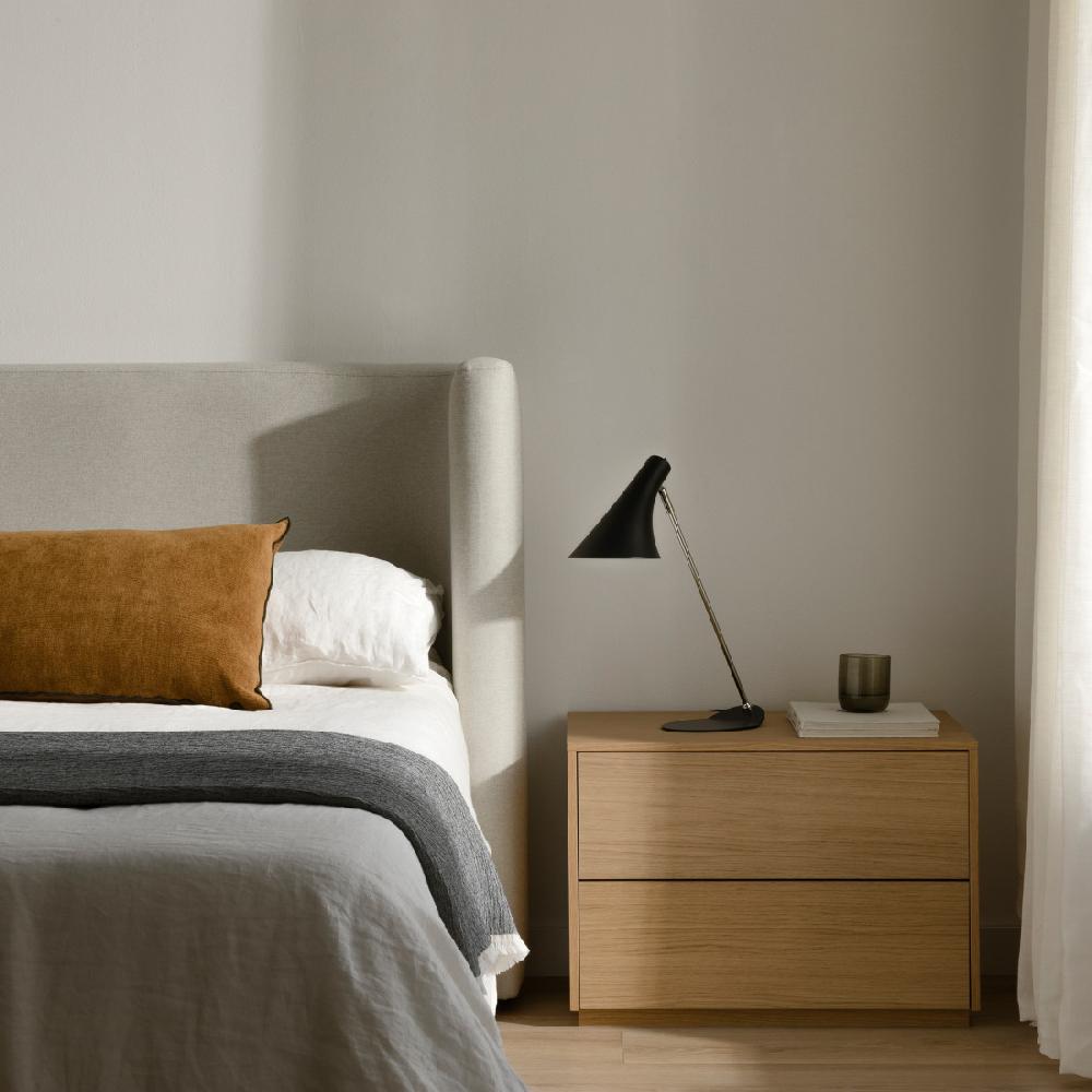 kenay home Mesita de noche roble 2 cajones A60