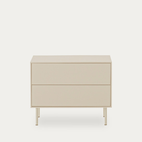 Kenay Home Mesita De Noche Tórtola 2 Cajones