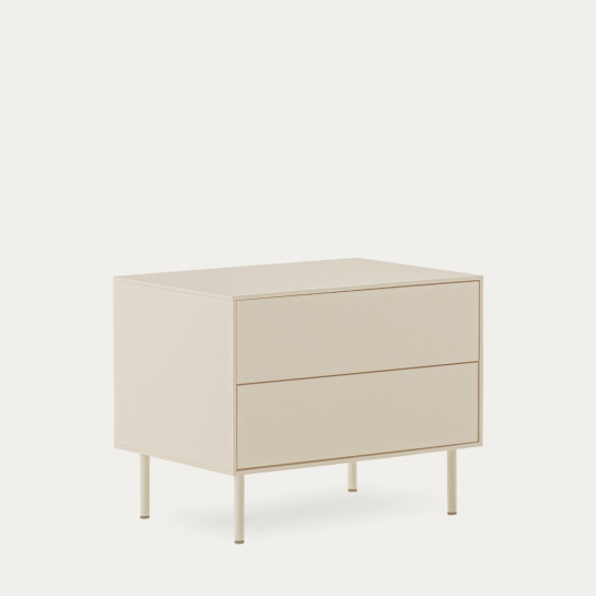 Kenay Home Mesita De Noche Tórtola 2 Cajones