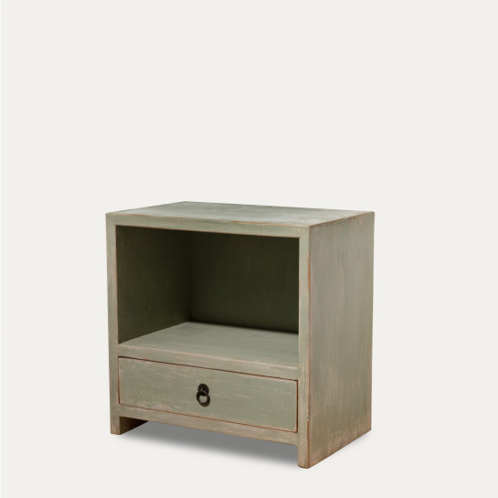 Kenay Home Mesita De Noche Verde 1 Cajón