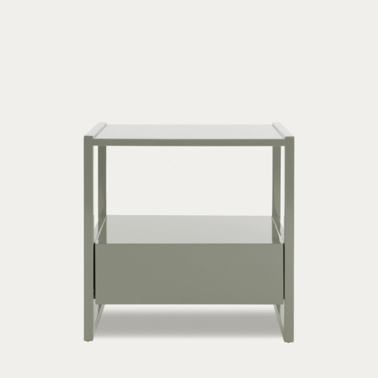 Kenay Home Mesita De Noche Verde 1 Cajón