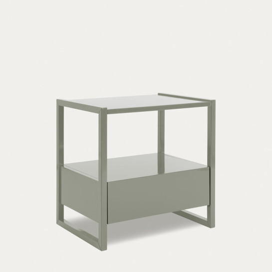 Kenay Home Mesita De Noche Verde 1 Cajón