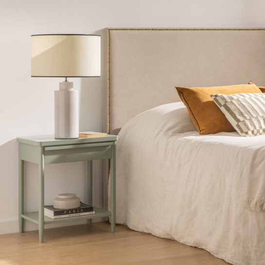 Kenay Home Mesita De Noche Verde 1 Cajón