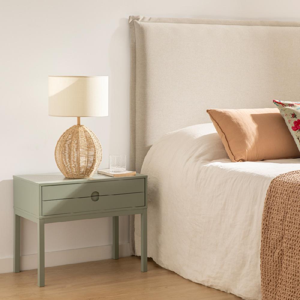 kenay home Mesita de noche verde 1 cajón