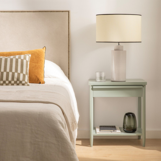 Kenay Home Mesita De Noche Verde 1 Cajón