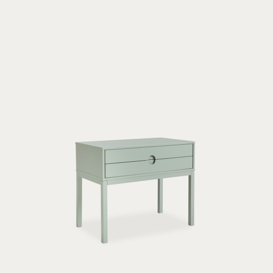 Kenay Home Mesita De Noche Verde 2 Cajones