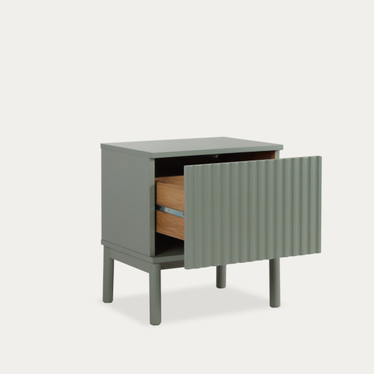 Kenay Home Mesita De Noche Verde Invierno 1 Cajón