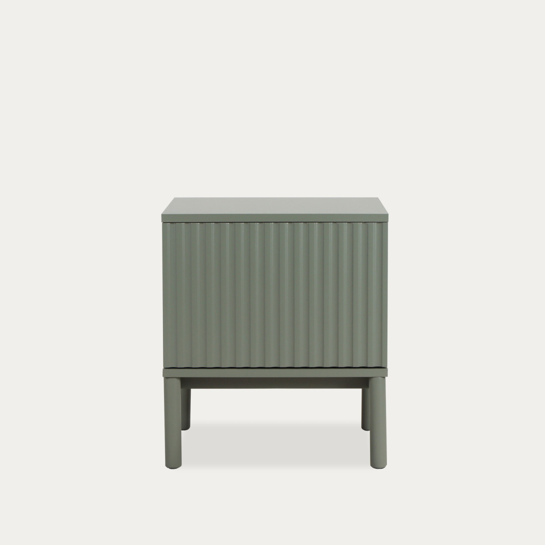 kenay home Mesita de noche verde invierno 1 cajón